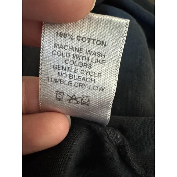 Jess & Jane Shirt Womens Small Black White Polka Dot 3/4 Sleeve Tunic Top Boho - Picture 6 of 11